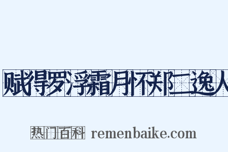 赋得罗浮霜月怀郑二逸人是什么意思的图片